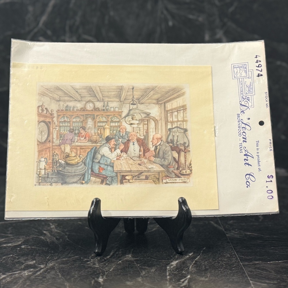ANTON PIECK “The Card Players” 1966 D.A.C, N.Y.
